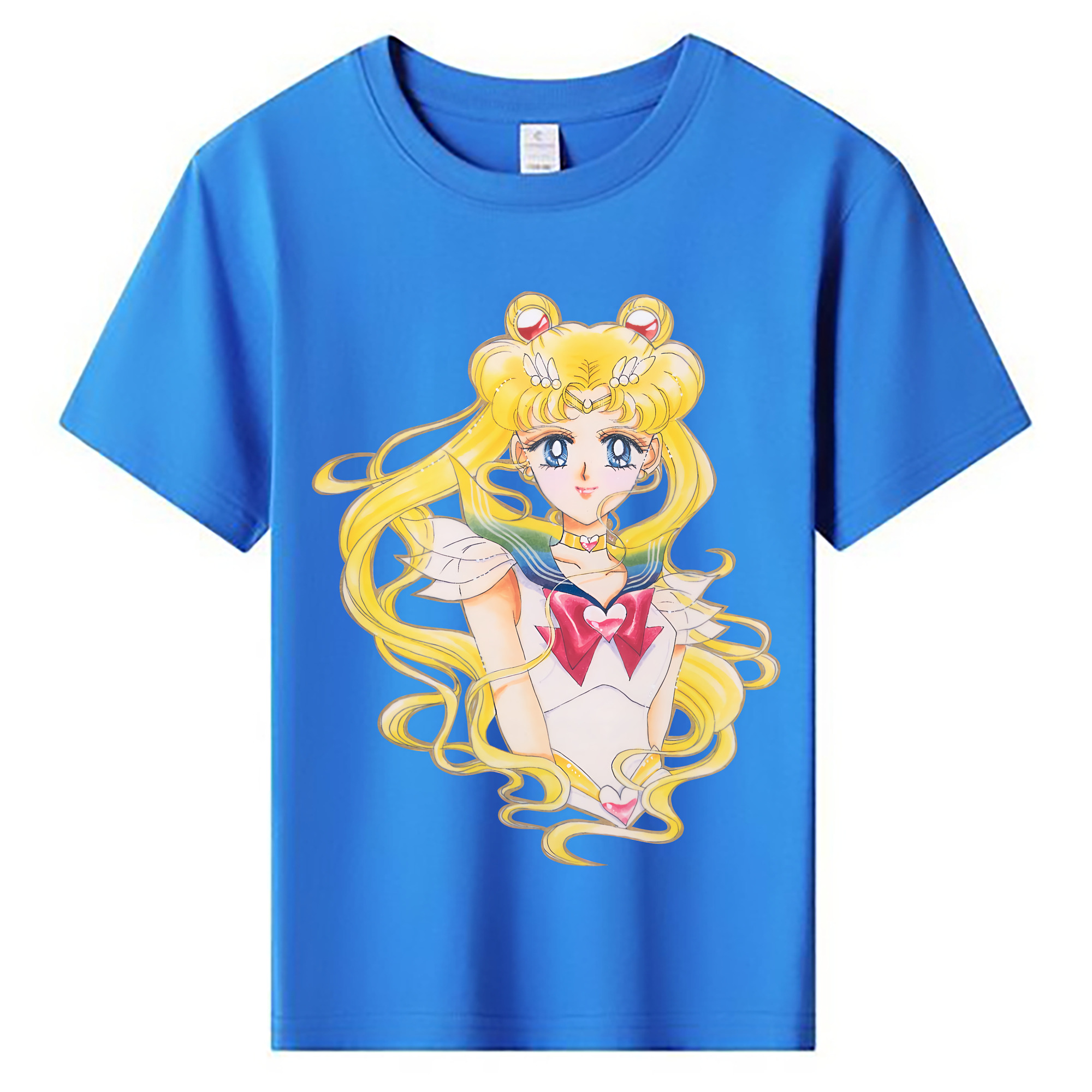 （画像用） 美少女戦士セーラームーン 月野 うさぎ つきの うさぎ Sailor Moon Tsukino Usagi 綿100％キッズTシャツ（フロントプリント）